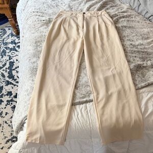 Versona Shinestar Cream Wide-Leg Trousers